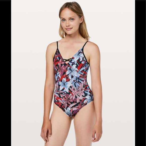 Lululemon Shoreline One Piece Lush Lillies Multi